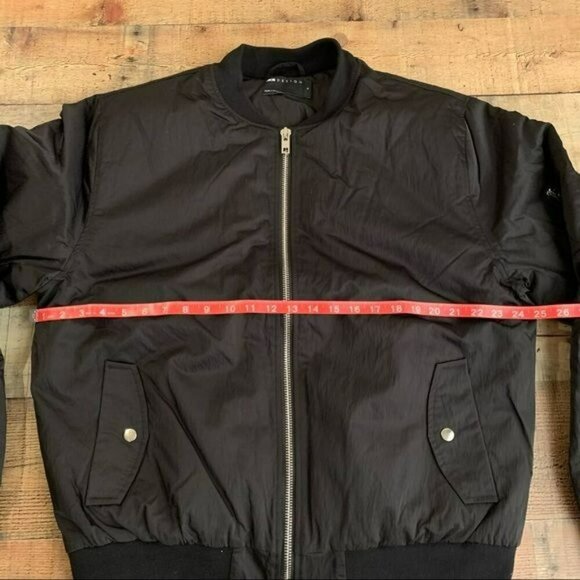 ASOS mens heavyweight padded bomber jacket in black with MA1 pocket - XL NWOTs - Picture 3 of 11